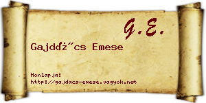 Gajdács Emese névjegykártya